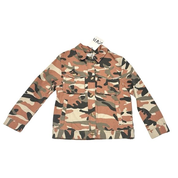 NWT Zara Kids Camo Jean Jacket - Picture 1 of 3